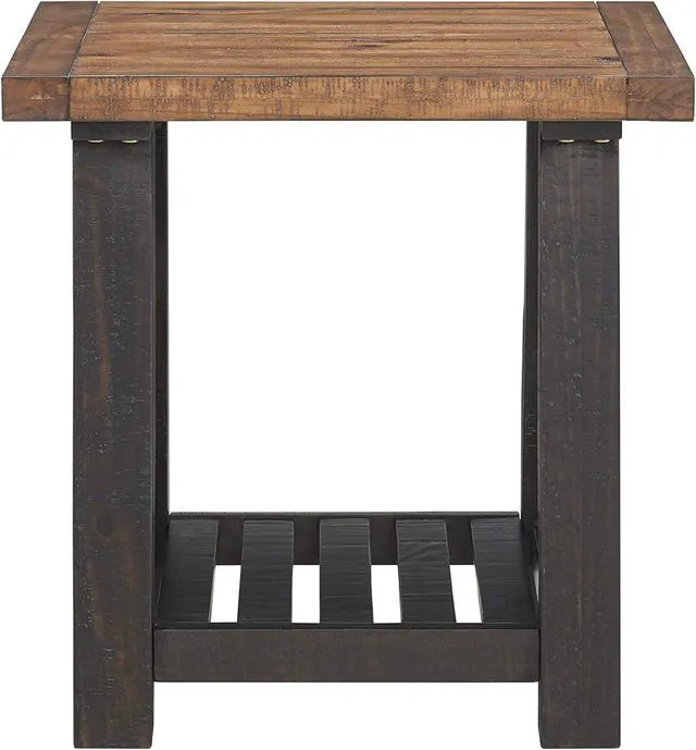 Alt view image 4 of 7 - Martin Svensson Home Bolton Solid Wood End Table, Black and Natural