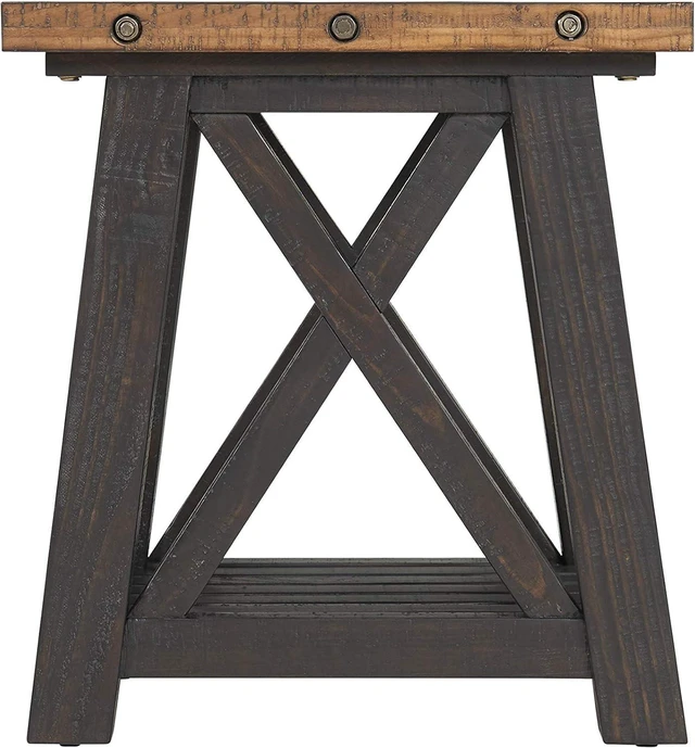 Alt view image 5 of 7 - Martin Svensson Home Bolton Solid Wood End Table, Black and Natural