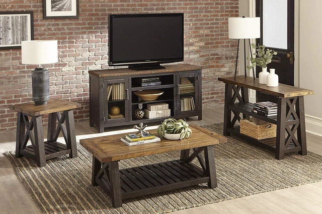 Alt view image 7 of 7 - Martin Svensson Home Bolton Solid Wood End Table, Black and Natural