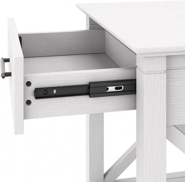 Alt view image 4 of 5 - Bush Furniture Key West Nightstand with Drawer, Gray and White