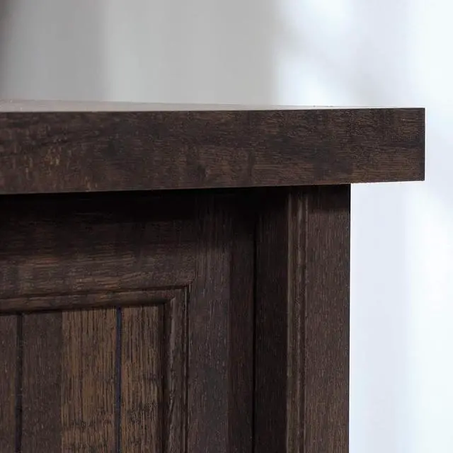 Alt view image 5 of 7 - Sauder Costa Office Desk with Drawers, Executive Desk with File Drawer Storage, in Coffee Oak