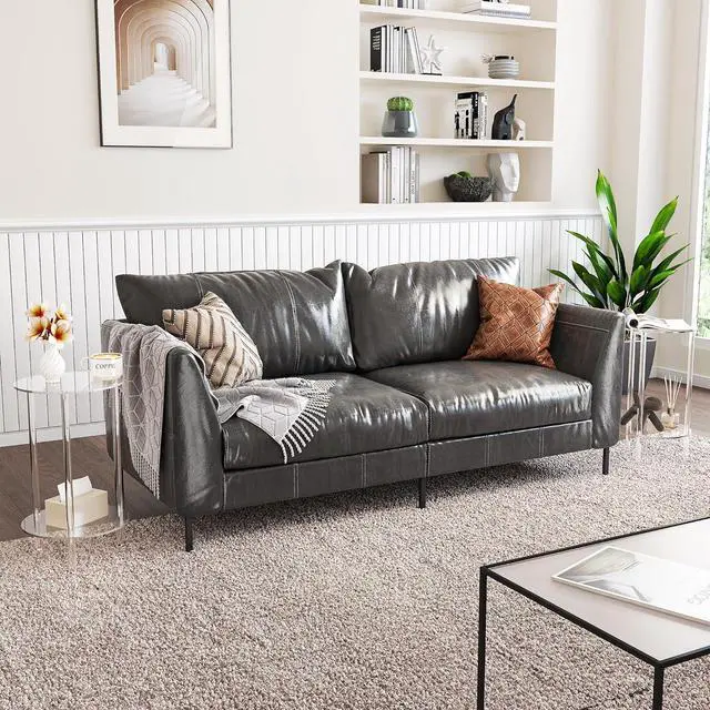 Alt view image 2 of 7 - HMYHUM Acrylic Round Side Table Set of 2, 11.8" L x 11.8" W x 20.2" H, Clear Small End Table for Small Spaces, 2-Tier Nightstand/Bedside Table for Living Room, Bedroom, Modern