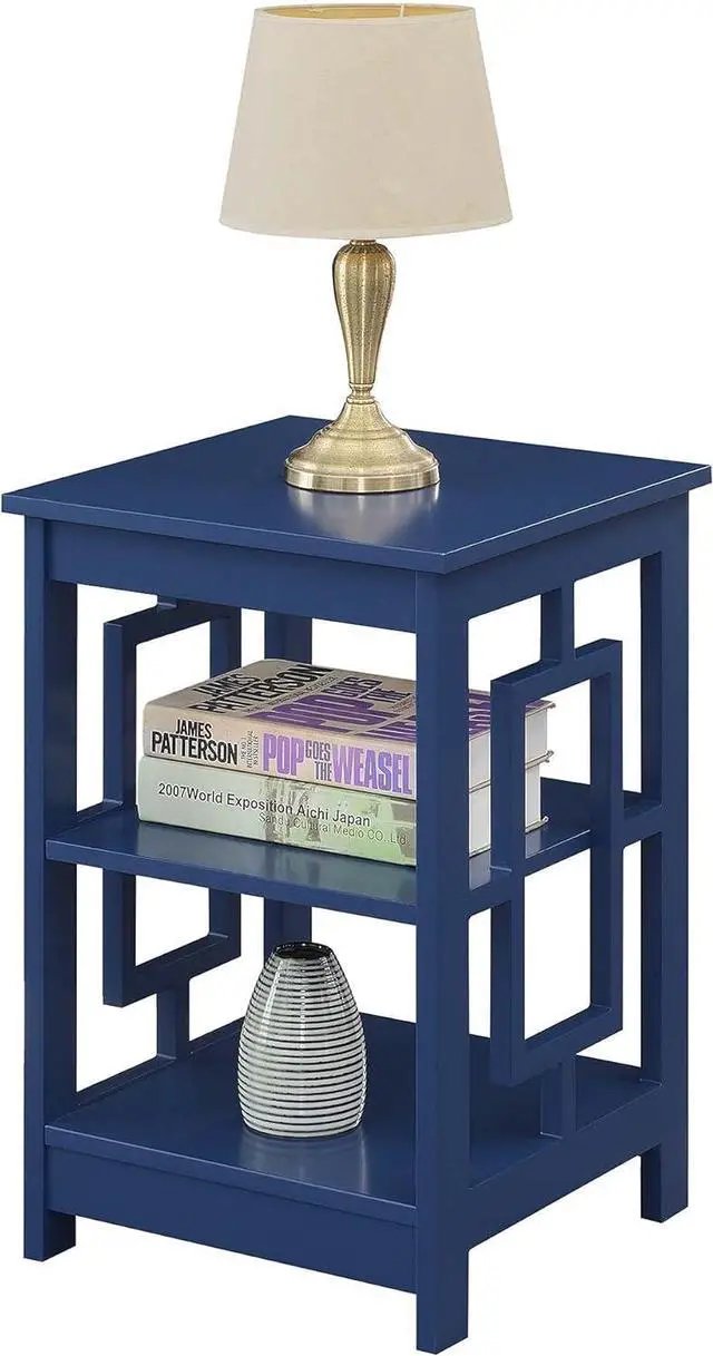 Alt view image 4 of 7 - Convenience Concepts Town Square End Table with Shelves, Cobalt Blue