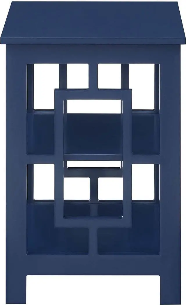 Alt view image 5 of 7 - Convenience Concepts Town Square End Table with Shelves, Cobalt Blue