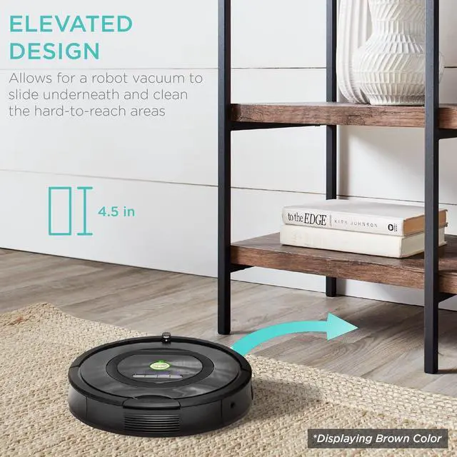 Alt view image 3 of 7 - Best Choice Products Large Console Table, 4-Tier 55in Rustic, Industrial Sofa Table Storage for Living Room, Entryway, Foyer, Hallway w/EVA Non-Scratch Feet, Steel Frame - Brown