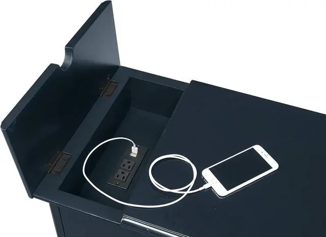 Alt view image 5 of 7 - Martin Svensson Home Elegant Chairside End Table with Power, Catalina Blue