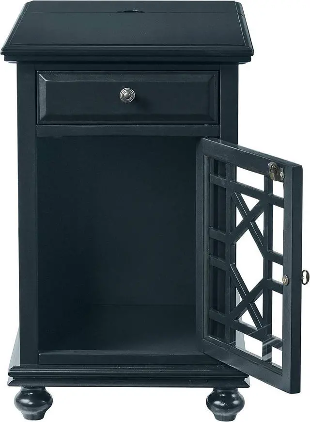Alt view image 6 of 7 - Martin Svensson Home Elegant Chairside End Table with Power, Catalina Blue