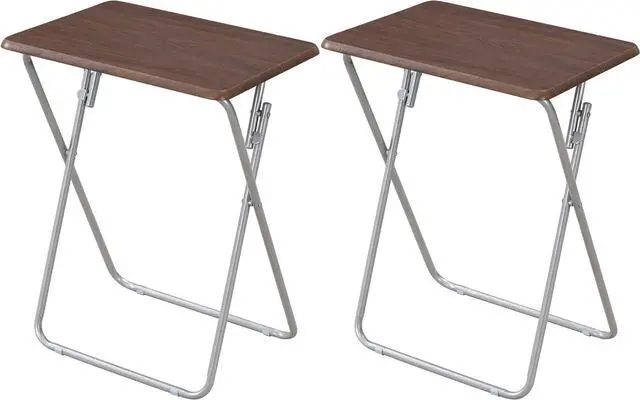 Main image of eHemco Folding TV Tray Tables for Eating, 19 by 15 by 26 Inches, Coffee, Set of 2