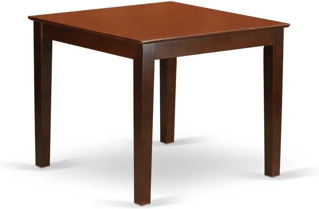 Alt view image 2 of 6 - East West Furniture OXAB3-MAH-18 3 Piece Kitchen Table Set for Small Spaces Contains a Square Dining Room Table and 2 Coffee Linen Fabric Parsons Dining Chairs, 36x36 Inch, Mahogany