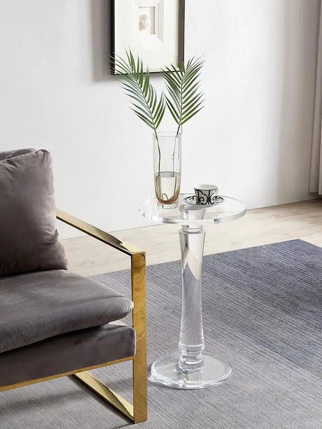Main image of Clear Acrylic End Table,Drink Table,for Office, Living Room and Bedroom, 15x15 inch25.2 inch High