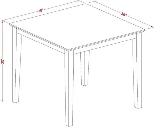 Alt view image 4 of 6 - East West Furniture OXAB3-MAH-18 3 Piece Kitchen Table Set for Small Spaces Contains a Square Dining Room Table and 2 Coffee Linen Fabric Parsons Dining Chairs, 36x36 Inch, Mahogany