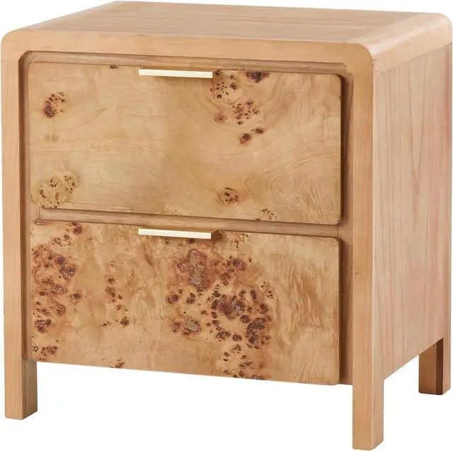 Alt view image 7 of 7 - Fully Assembled Farmhouse Nightstand with Drawer, Distressed Wood Retro Accent Bedside Table, Small Nightstand Organizer, Mid Century Modern End Table for Bedroom, Rustic, Burl