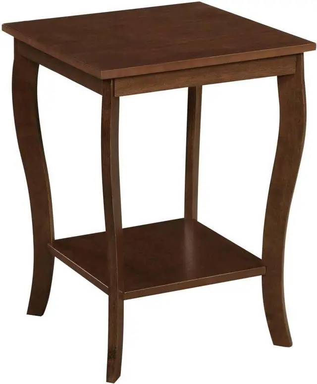 Main image of Convenience Concepts American Heritage Square End Table with Shelf, Espresso