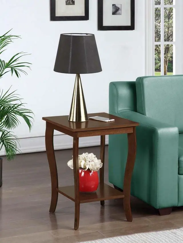 Alt view image 2 of 5 - Convenience Concepts American Heritage Square End Table with Shelf, Espresso