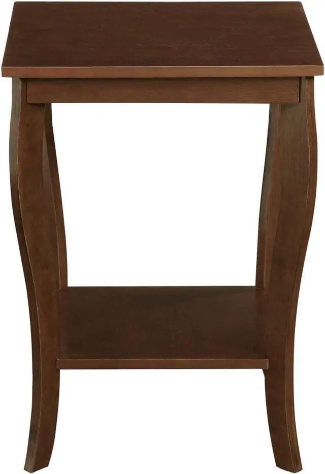 Alt view image 4 of 5 - Convenience Concepts American Heritage Square End Table with Shelf, Espresso