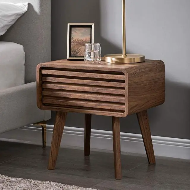 Alt view image 3 of 7 - mopio Ensley Nightstand, Side Table, End Table, Mid Century Modern Nightstand with Drawer, Bedside Tables, Small Nightstands with Storage, for Living Room, Bedroom (Single)