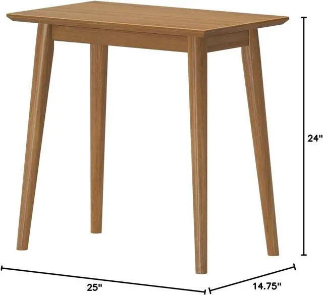 Alt view image 2 of 7 - Plank+Beam Mid Century Modern Rectangular Side Table, End Table for Living Room, Wooden Bedside Table, Small End Table for Office Space, Pecan