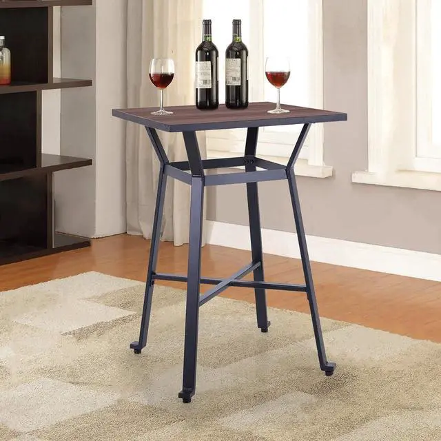 Main image of Sophia & William Bar Table Square Pub Table Wood Top Bar Height 29.5" Wine Table Dining Table for Kitchen Pub Bistro Cafe Restaurant Patio Porch
