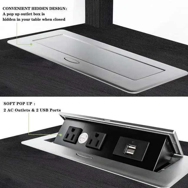 Alt view image 4 of 6 - End Table, End Tables Living Room, Storage End Tables, Side Table with Charging Station, Charging Nightstand for Bedroom/Living Room/Office