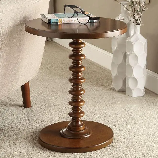 Alt view image 2 of 5 - Acme Acton Round Wooden End Table in Walnut
