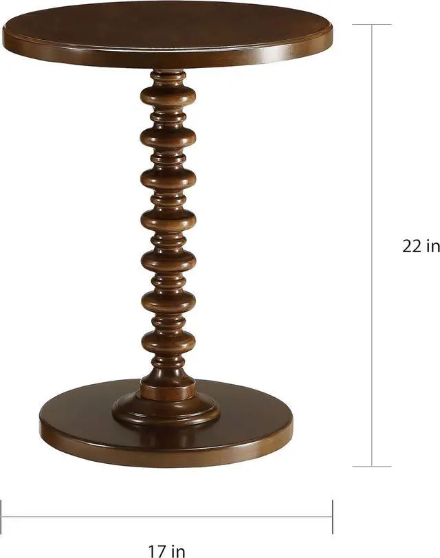 Alt view image 3 of 5 - Acme Acton Round Wooden End Table in Walnut