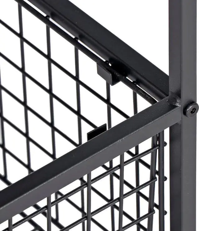 Alt view image 5 of 7 - Side Tables Set of 2, End Table w/Wire Storage Basket, Small Fridge Stands Coffee Tables Nightstands for Living Room Bedroom