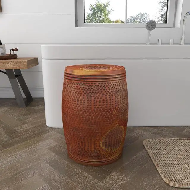 Alt view image 7 of 7 - Deco 79 Metal End Accent, Side Table 14" x 14" x 19", Copper