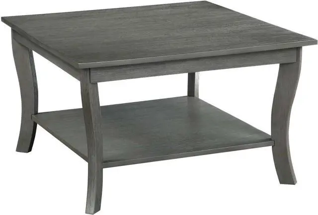 Main image of Convenience Concepts American Heritage Square Coffee Table, Wirebrush Dark Gray