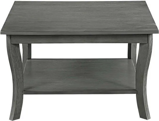 Alt view image 4 of 5 - Convenience Concepts American Heritage Square Coffee Table, Wirebrush Dark Gray