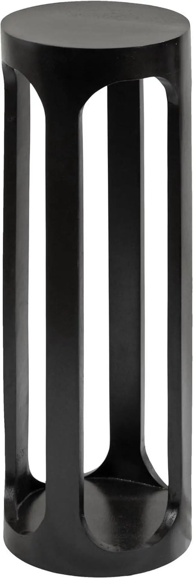 Main image of Kate and Laurel Dahl Modern Wooden Round Drink Table; 8 x 23; Black; Transitional Circle Wood Accent Pedestal Table for Living Room Plant Stand or Small Bedroom Nightstand