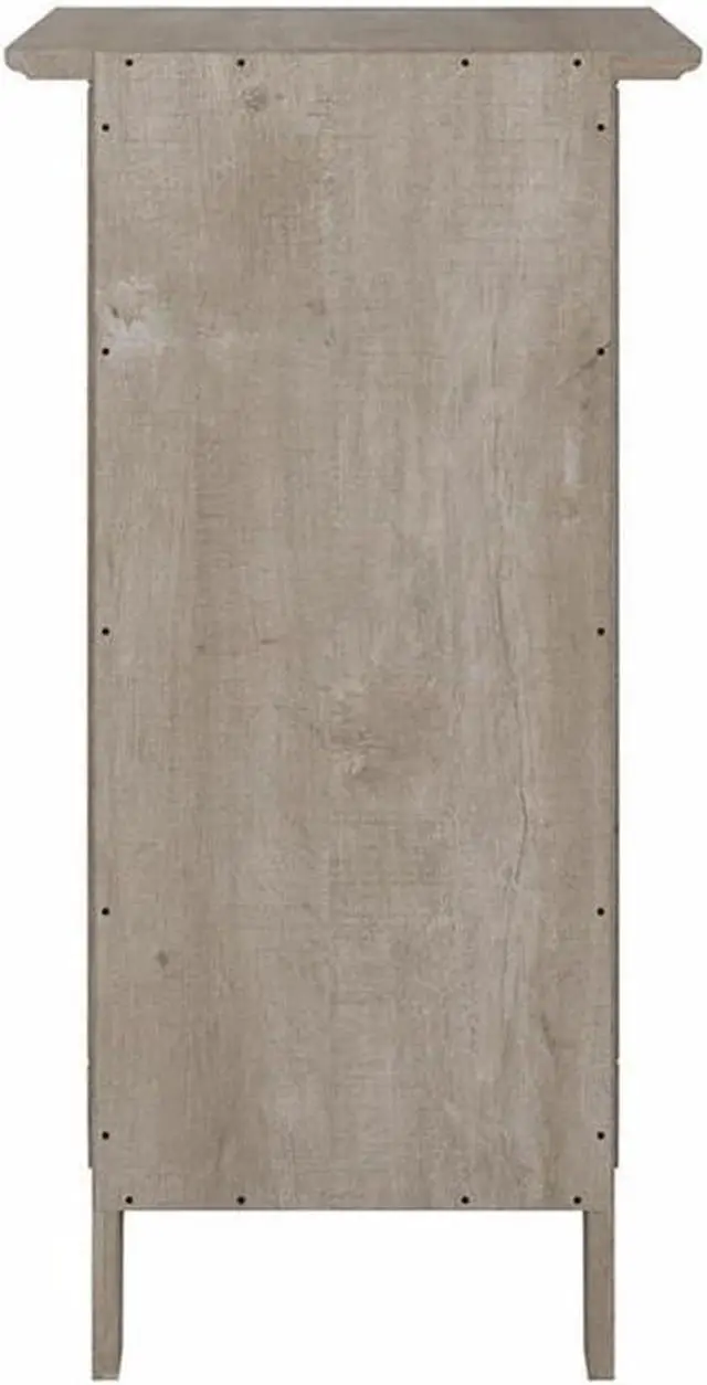 Alt view image 6 of 7 - Bush Furniture Key West End Table with Door in Washed Gray, Compact Home Organizer, Storage Solution for Living Room or Bedroom