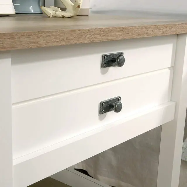 Alt view image 7 of 7 - Sauder Cottage Road Night Stand, Beside Table, End Table with Storage, in Soft White