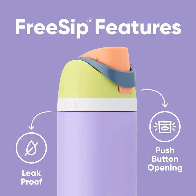 Alt view image 3 of 7 - Owala FreeSip Insulated Stainless Steel Water Bottle with Straw, BPA-Free Sports Water Bottle, Great for Travel, 24 Oz, Shy Marshmallow
