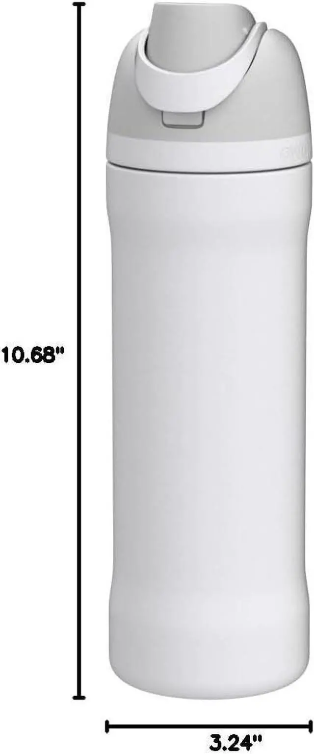 Alt view image 7 of 7 - Owala FreeSip Insulated Stainless Steel Water Bottle with Straw, BPA-Free Sports Water Bottle, Great for Travel, 24 Oz, Shy Marshmallow