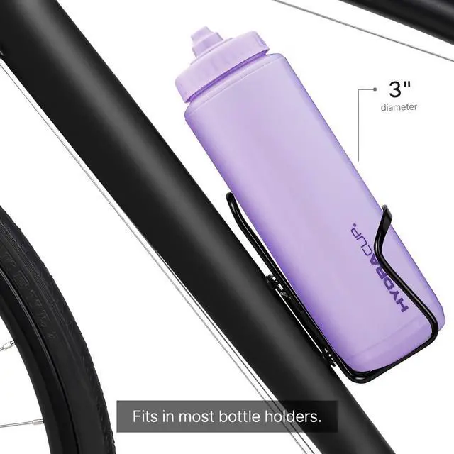 Alt view image 3 of 7 - Hydra Cup Sport [4 Pack] 32 oz Squeeze Water Bottles, Fast Flow Sports Water Bottle with Ball Blender Whisk, Bike & Cycling Water Bottle, Travel To Go, BPA Free (Bright Colors)