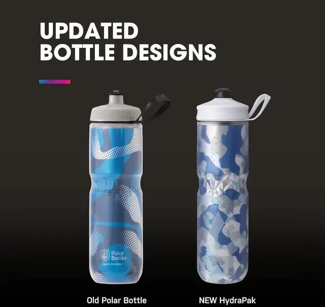 Alt view image 2 of 6 - Polar Bottle Sport Insulated by HydraPak (20oz & 24oz)  Leak Proof Water Bottles Keep Water Cooler 2x Longer than a Regular Reusable Water Bottle