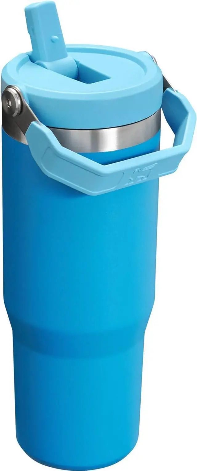 Alt view image 2 of 6 - Stanley IceFlow Stainless Steel Tumbler - Vacuum Insulated Water Bottle for Home, Office or Car Reusable Cup with Straw Leak Resistant Flip Cold for 12 Hours or Iced for 2 Days, Azure, 30 OZ / 0.89 L