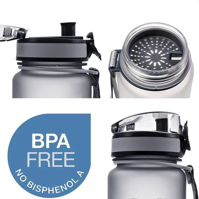 Alt view image 3 of 6 - Embrava Sports Water Bottle - 32oz Large - Fast Flow Quick Sip Lid - BPA & BPS Free - Leakproof, Flip Top - Lightweight & Sturdy Tritan Plastic - Strainer for Fruit & Ice