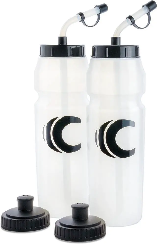 Main image of Cannon Sports 1 Liter Sports Water Bottle, BPA-Free, 34 Oz Capacity, Large Mouth, 2 lids (Straw and Squeeze), Great For Helmet Sports Such As Hockey, Lacrosse, Football, Boxing (2 Pack) (Clear)
