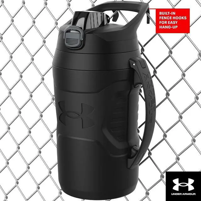 Alt view image 3 of 6 - Under Armour 32 oz Insulated Water Bottles - Sports Water Jug with Handle, Fence Hook, Leak Resistant for Baseball, Football & More, 32 oz Water Bottles, Sports Water Bottle Insulated