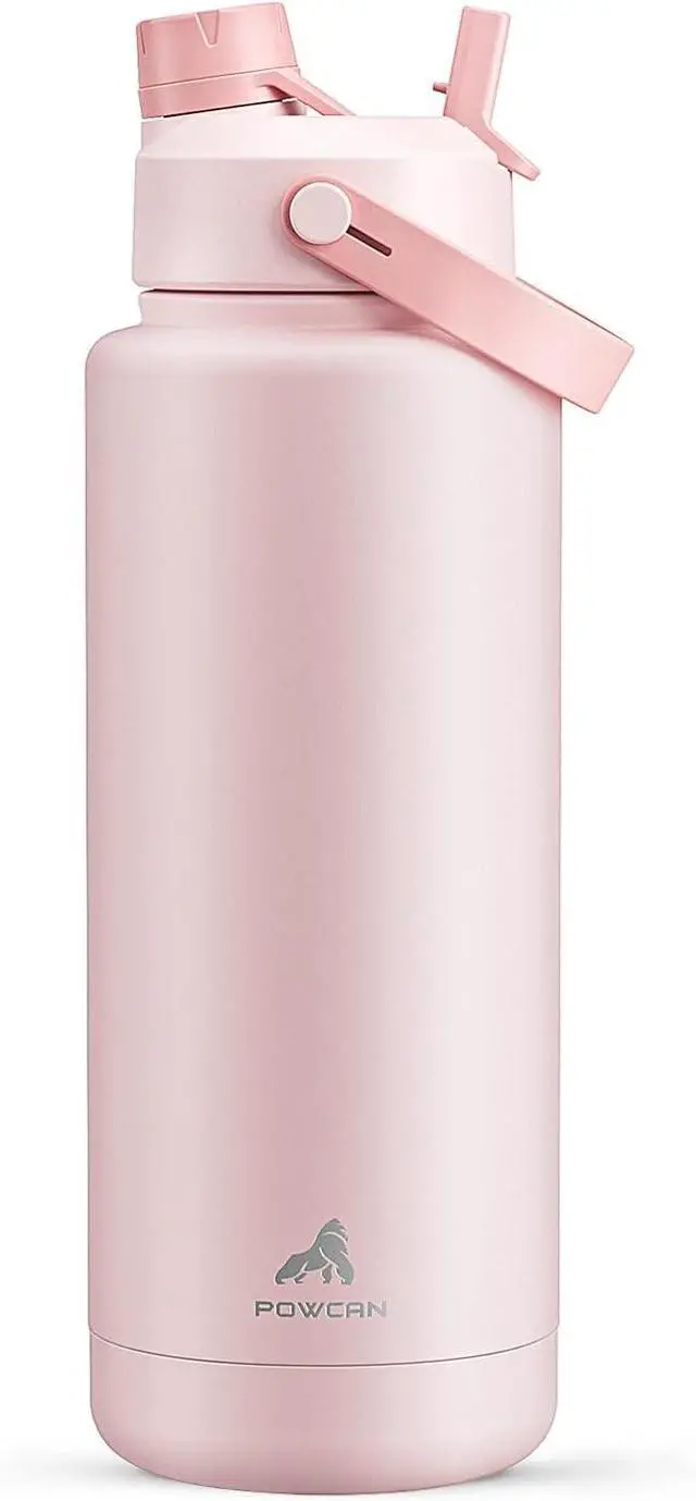 Main image of 40 oz Insulated Water Bottle with 2-in-1 Straw and Spout Lid, Keep Cold 24H, Leak-Proof, BPA-Free, Double Wall Stainless Steel Water Bottle for Sports, Gym, Travel, and School (Cotton Candy)