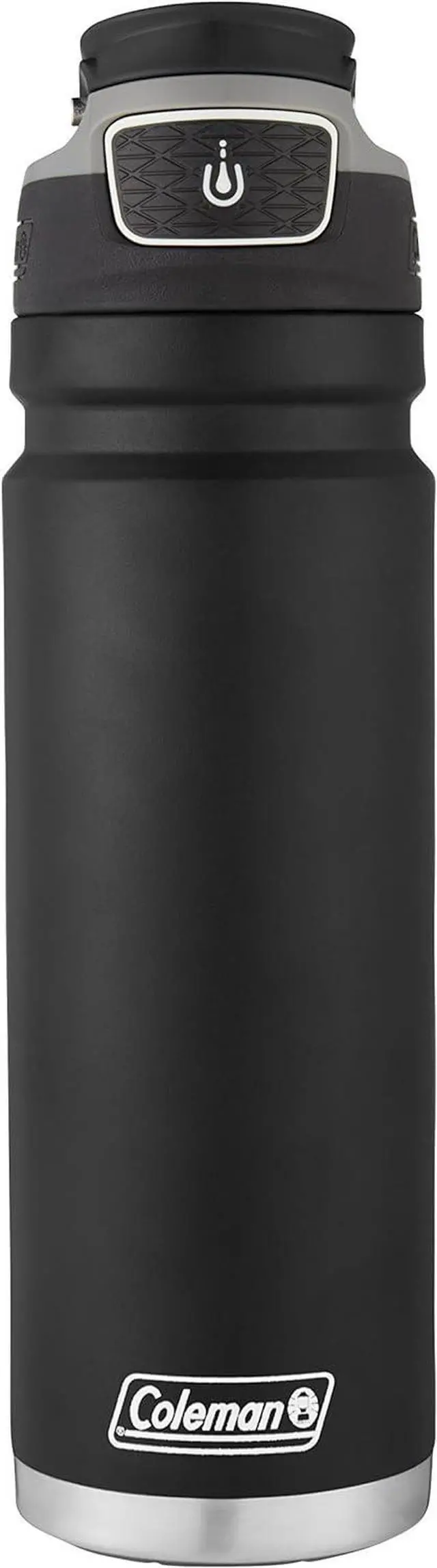 Alt view image 3 of 6 - Coleman FreeFlow AutoSeal Stainless Steal Water Bottle, 24oz, Black