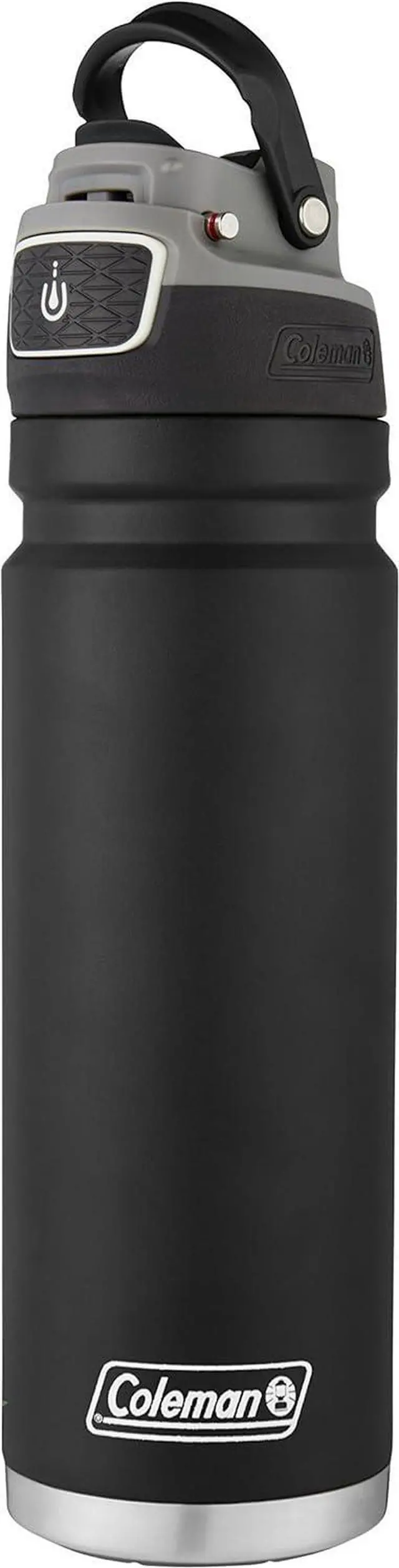 Alt view image 6 of 6 - Coleman FreeFlow AutoSeal Stainless Steal Water Bottle, 24oz, Black