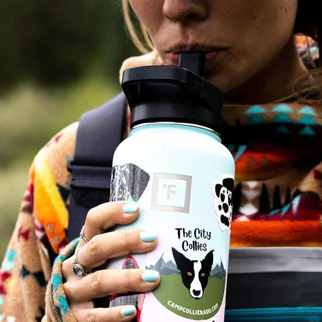 Alt view image 7 of 7 - IRON °FLASK Camping & Hiking Hydration Flask with 3 Lids - Stainless Steel, Double Walled & Vacuum Insulated Water Bottle - Leak Proof & BPA Free (Midnight Black, Straw - 64 oz)