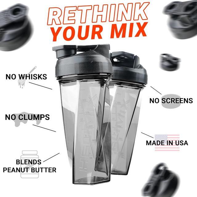 Alt view image 2 of 7 - HELIMIX 2.0 Vortex Blender Shaker Bottle Holds upto 28oz | No Blending Ball or Whisk | USA Made | Portable Pre Workout Whey Protein Drink Cup | Mixes Cocktails Smoothies Shakes | Top Rack Safe