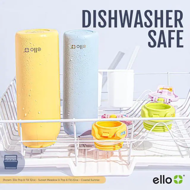 Alt view image 5 of 7 - Ello Pop & Fill Stainless Steel Water Bottle with Quick Fill Technology, Double Walled Vacuum Insulated Metal, Leak Proof Locking Lid, Sip & Chug, BPA Free, Holiday Gift for Him Her, 22oz, 32oz, 40oz