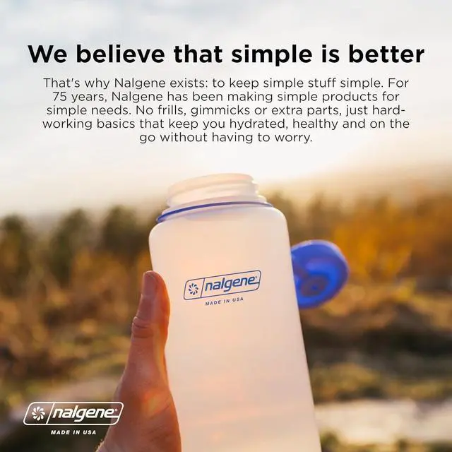 Alt view image 5 of 5 - Nalgene Sustain Tritan BPA-Free Water Bottle Made with Material Derived from 50% Plastic Waste, 32 OZ, Narrow Mouth, Pear