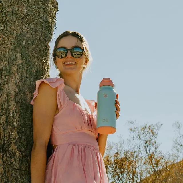 Alt view image 2 of 7 - BOTTLE BOTTLE 32 oz Insulated Water Bottle Stainless Steel Sport Water Bottle with Straw Dual-use Lid Design for Gym with Pill Box (dreamy ocean)
