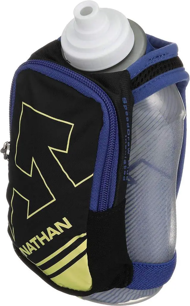 Alt view image 3 of 7 - Nathan Water Bottle Handheld, Grip-Free Running Water Bottle Handheld, SpeedDraw Plus Insulated Flask, Handheld Running Water Bottle for Runners, Hiking, etc. Sports Water Bottles