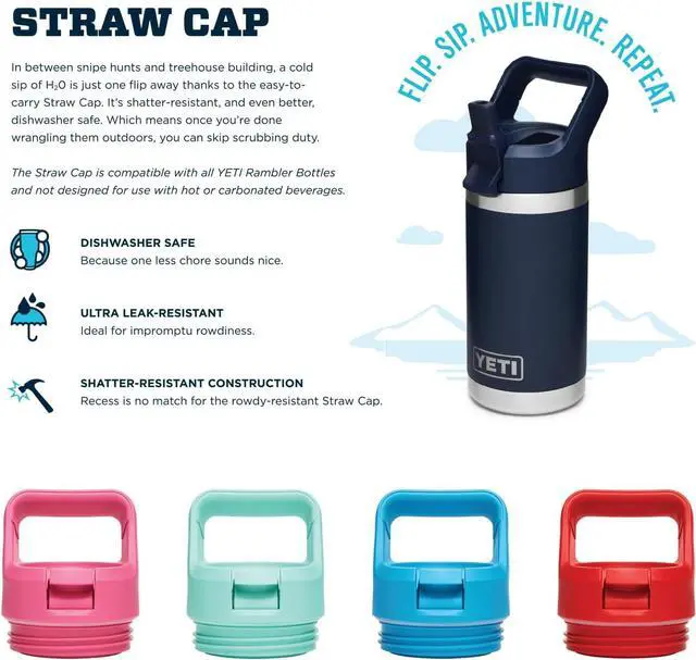 Alt view image 5 of 6 - YETI Rambler Jr. 12 oz Kids Bottle, with Straw Cap